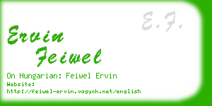 ervin feiwel business card